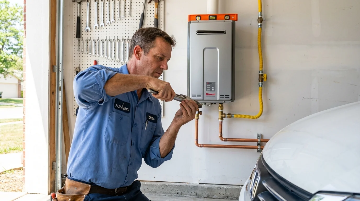 Tankless water heater installation by a Johns Plumbing LLC plumber in Wewahitchka